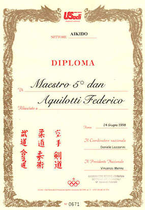 Diploma 5 Dan USacli